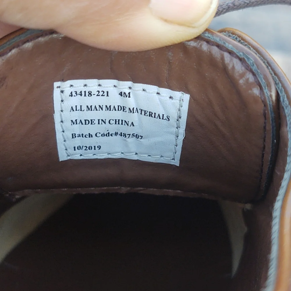 Stacy Adams  Cognac Dickson Oxford sz 4 Boys